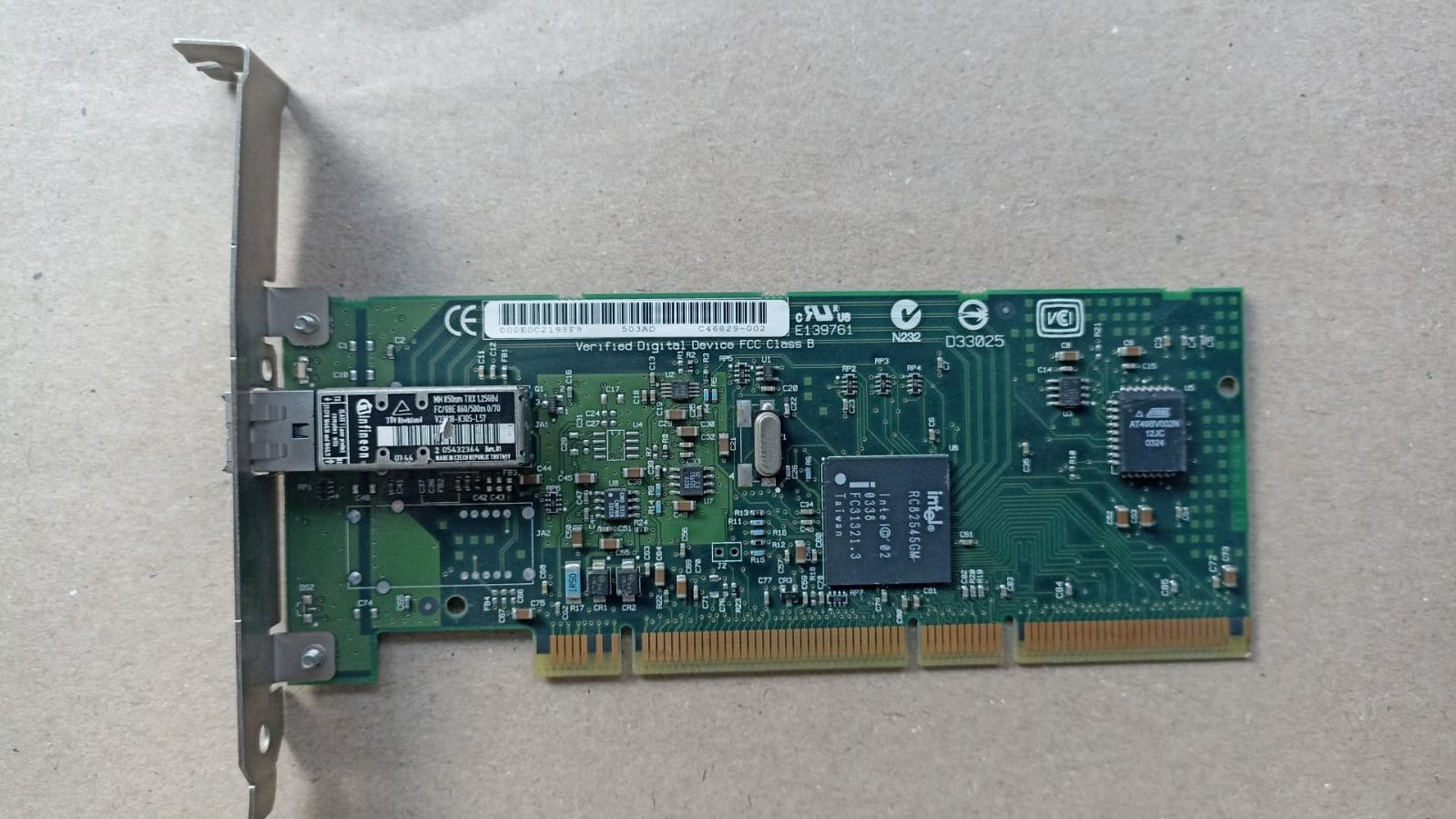 C48540-001 Intel PRO/1000 MF Single-Port LC 1Gbps 1000Base-SX Gigabit Ethernet PCI-X Server Network Adapter