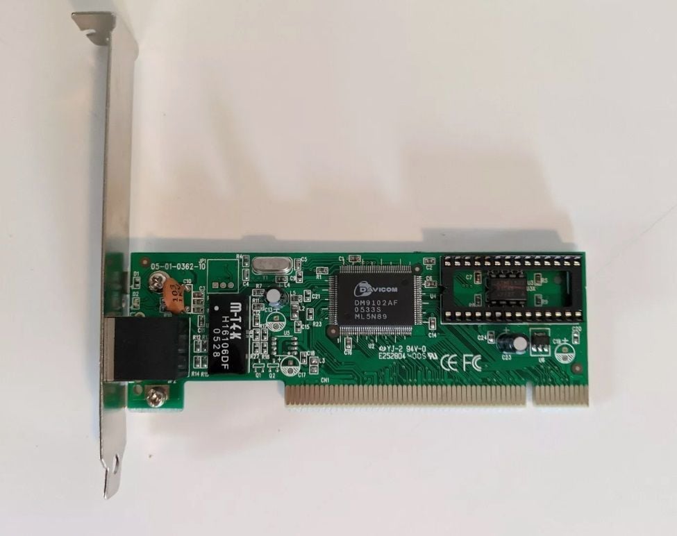 Davicom DM9102AF PCI Ethernet Lan Card 10/100mbps 18-1E-P200-B
