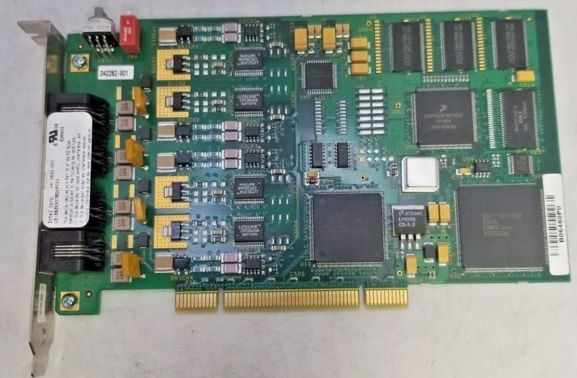 Dialogic 83-0854-001 Rev A 4-Port Voice Processing Interface PCI