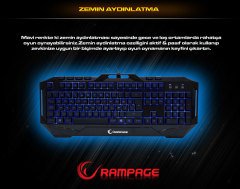 EVEREST RAMPAGE KM-R7 Ledli Klavye