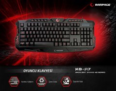 Rampage KB-R7 Siyah USB Işıklandırmalı Q Oyuncu Klavyesi