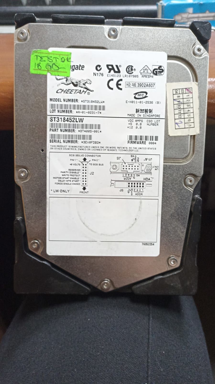 SEAGATE 68 PIN 18GB ST318452LW 3.5'' 15000RPM SCSI HDD