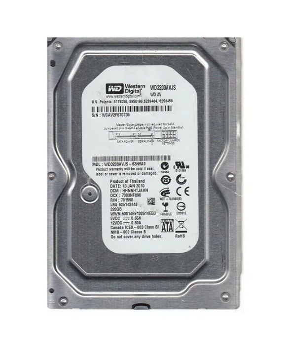 Western Digital  SATA 320GB WD3200AVJS-63N9A0 3.5'' 7200RPM HDD
