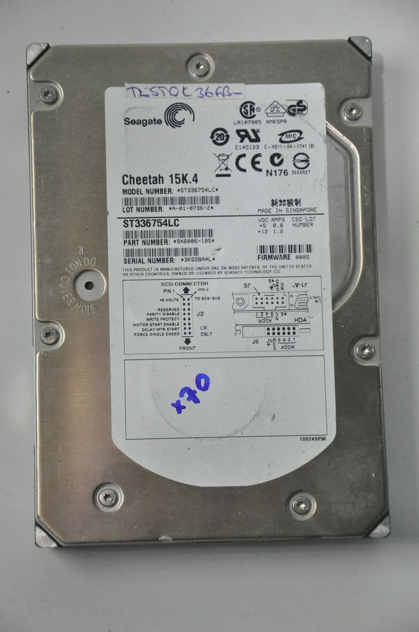 SEAGATE 80 PIN 36GB ST336754LC 3.5'' 15000RPM SCSI HDD