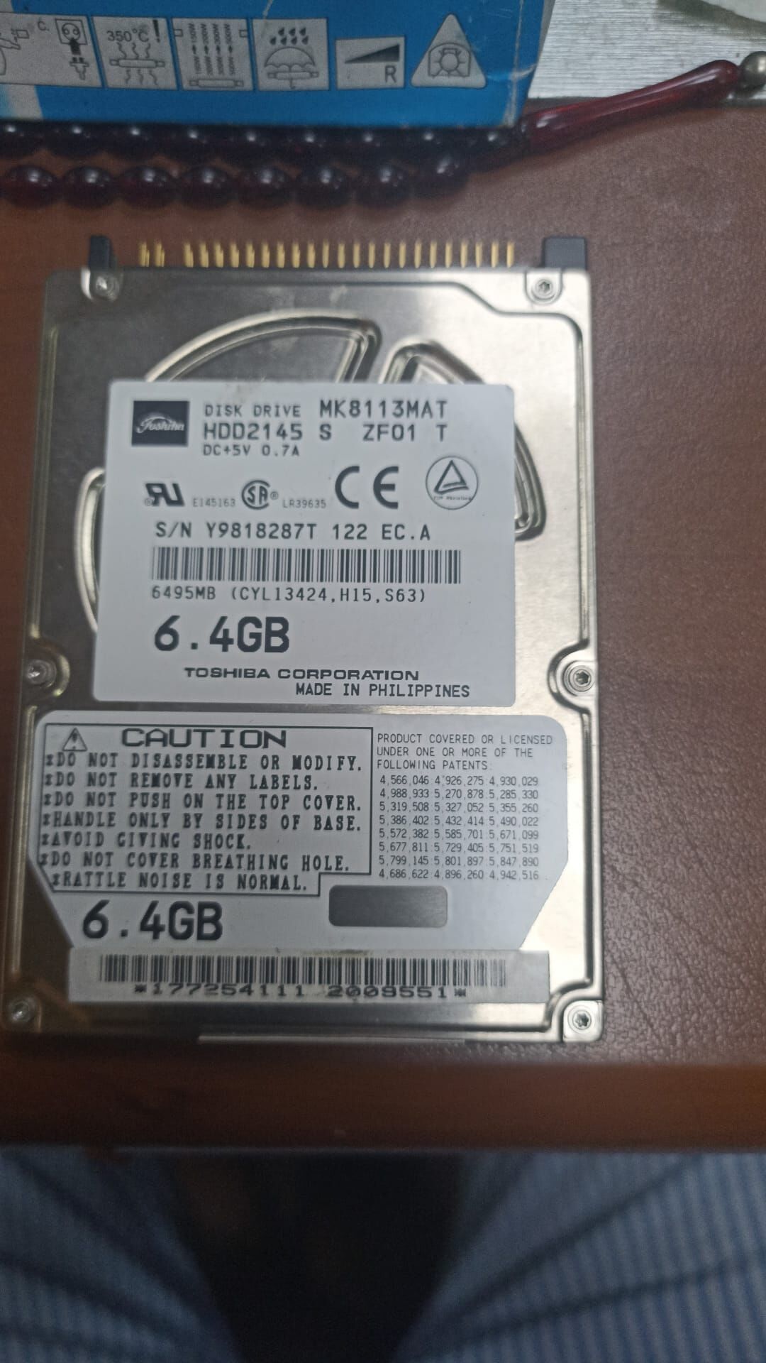 2.5'' Toshiba MK8113MAT IDE 6GB HDD