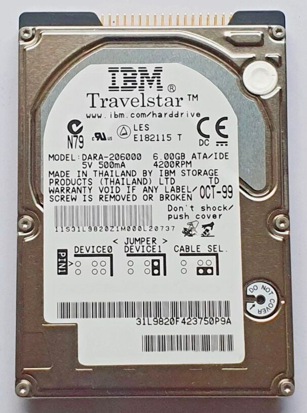 2.5'' IBM Travelstar DARA-206000  6GB 4200RPM IDE HDD