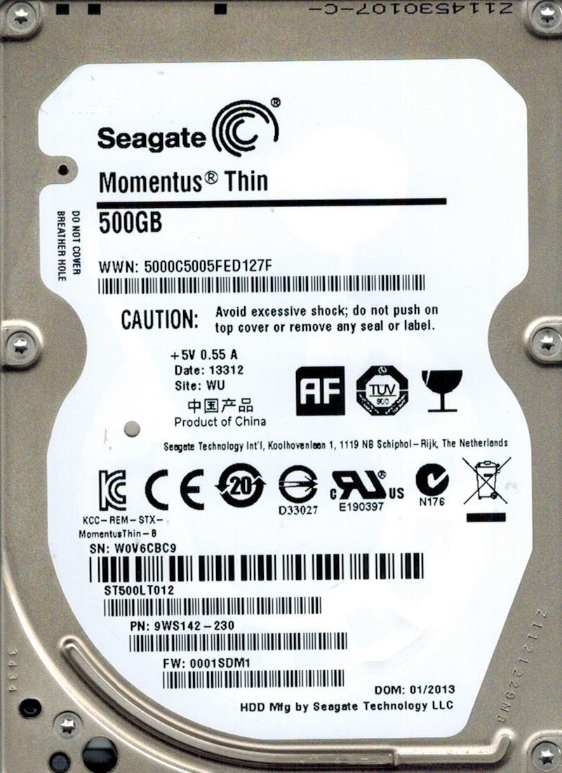 SEAGATE SATA 500GB ST500LT012 2.5'' 5400RPM HDD