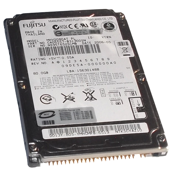 FUJITSU IDE 80GB MHV2080AT 2.5'' 4200RPM HDD
