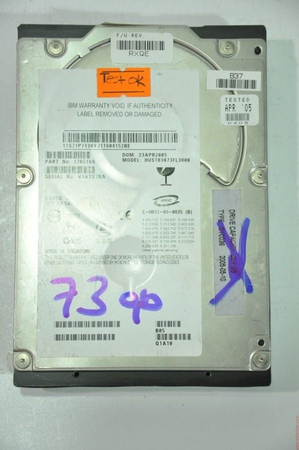 IBM 80 PIN 73GB HUS103073FL3800 3.5'' 10000RPM SCSI HDD
