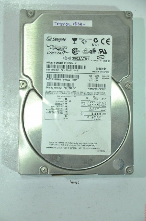 SEAGATE 68 PIN 18GB ST318406LW 3.5'' 10000RPM SCSI HDD