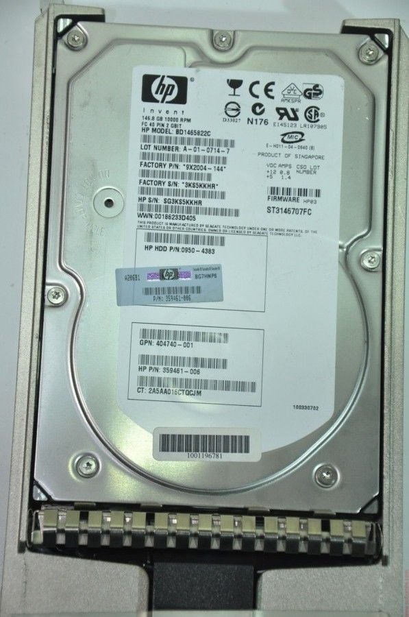 HP FIBER CHANNEL 146GB BD1465822C 9X2004-144 3.5'' 10000RPM SCSI HDD