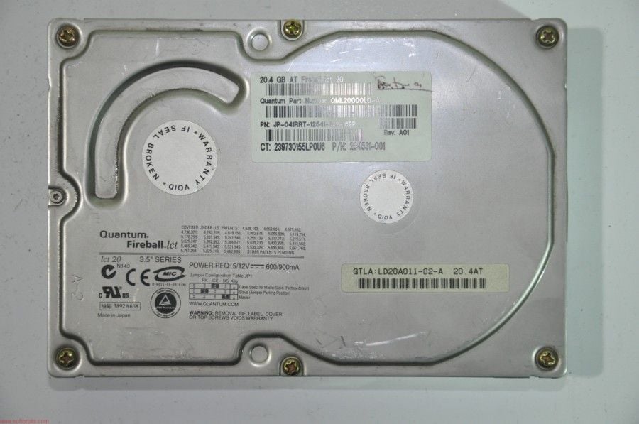 QUANTUM IDE 20GB LD20A011-02-A JP-041RRT-12541-142-169P 3.5'' 5400RPM HDD