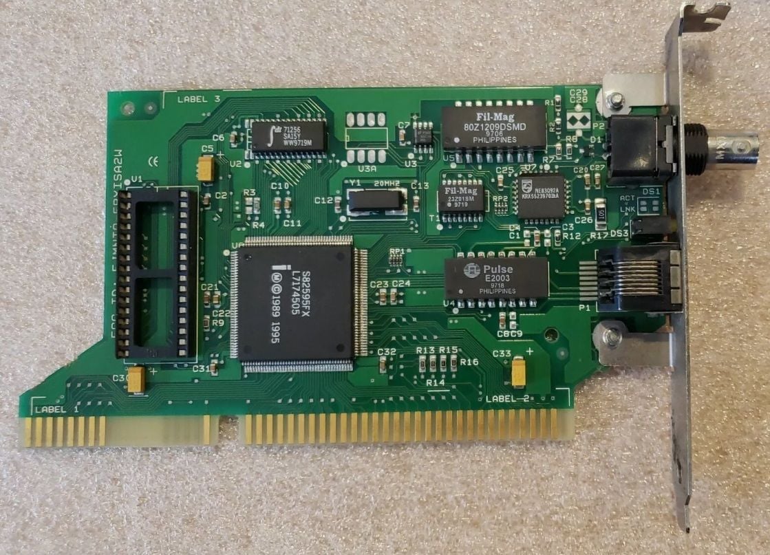 INTEL ISA NETWORK CARD WITH BNC 352621-003